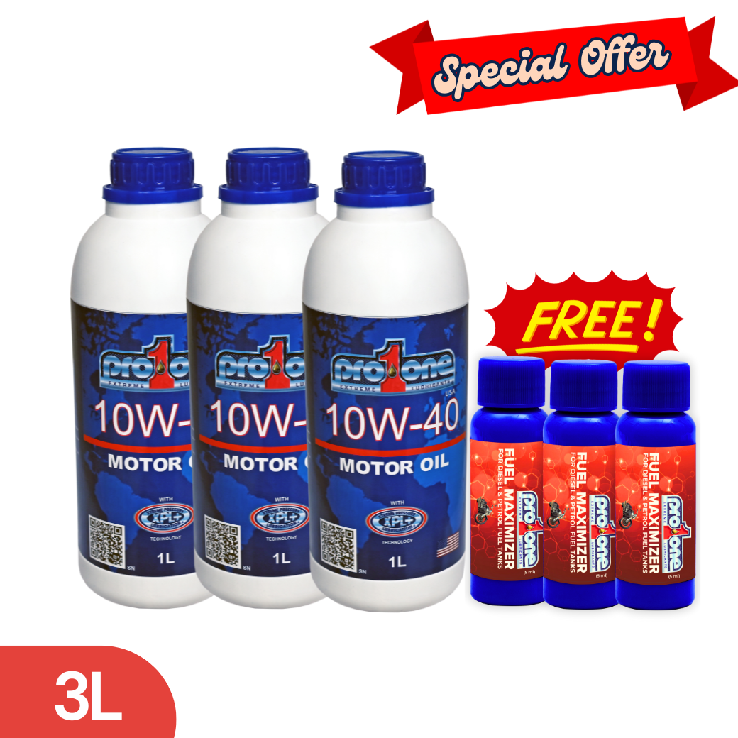 Performance Package - ProOne Motor Oil 10W-40 API SN Semi-Synthetic x Fuel Maximizer
