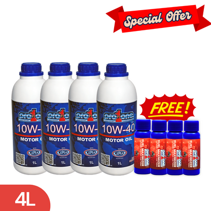 Performance Package - ProOne Motor Oil 10W-40 API SN Semi-Synthetic x Fuel Maximizer