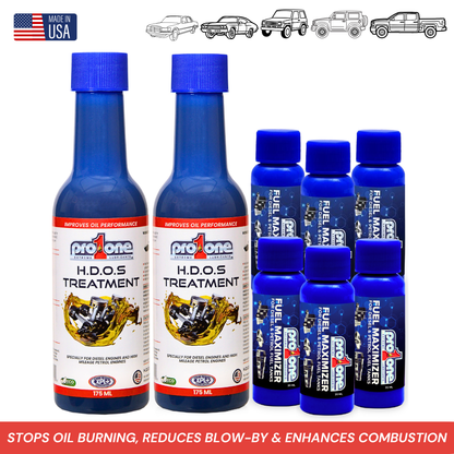 Gold Bundle Old Engine - HDOS Treatment 175 ML x Fuel Maximizer - 20 ML Pack of 6