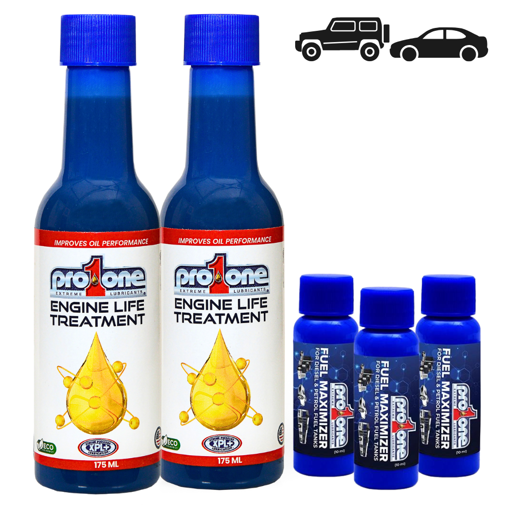 Low Mileage Cars - Engine Life Treatment Pack of 2 x Fuel Maximizer - 10 ML Pack of 3