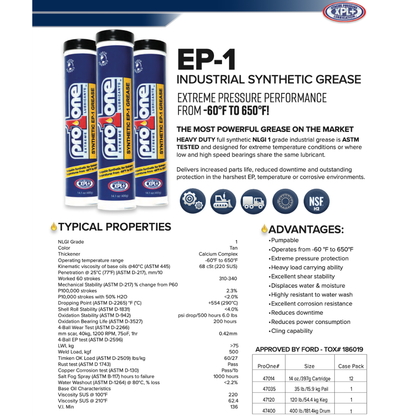 ProOne EP-1 Synthetic NLGI 1 (Food Grade) Grease - 400 Grams