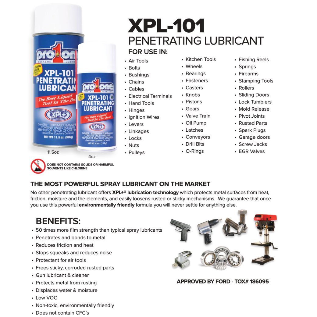 XPL-101 Penetrating Lubricant Spray - 113 Grams